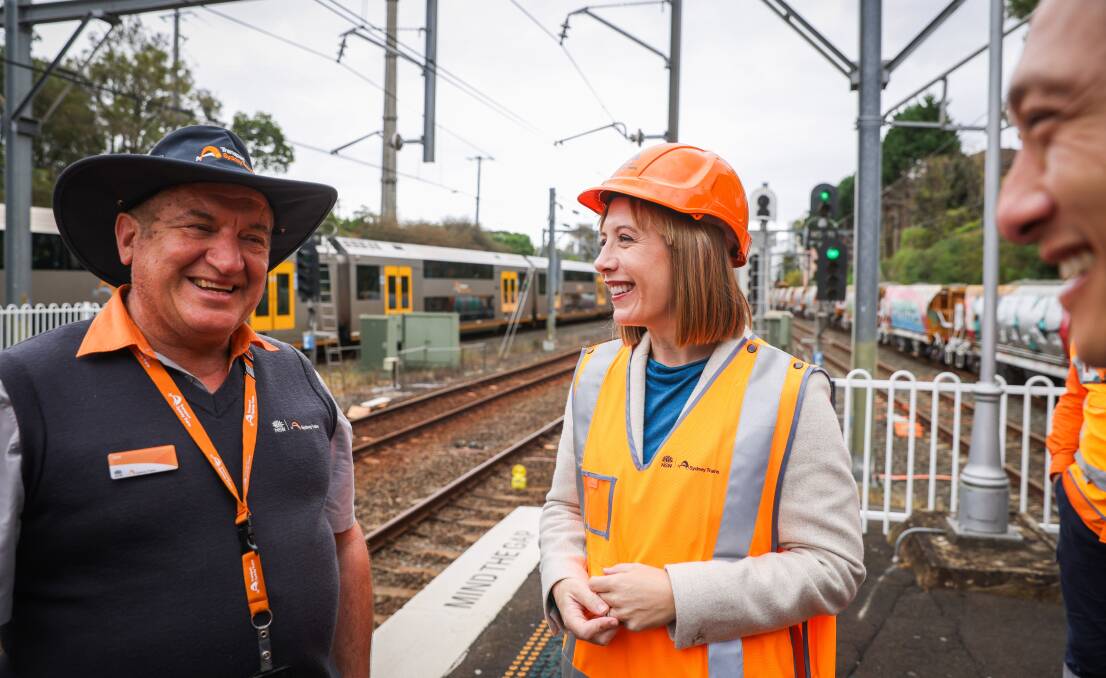 Transport Minister Jo Haylen in Sydney's Croydon announcing the rail maintenance blitz.
