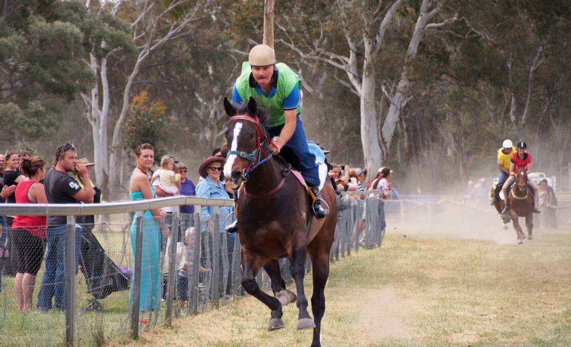 OFF AND RACING: The Bronze Thong, which was cancelled last year due to high insurance costs, has traditionally drawn a crowd to the racecourse reserve at Wattle Flat.