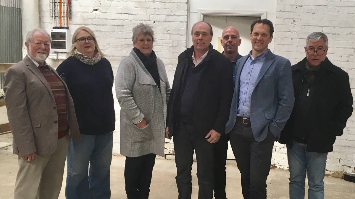 READY: Australian Milling Museum inaugural executive officer Cr Jess Jennings (second from right) with board members John McCorquodale, Samantha Friend, Cr Jacqui Rudge, Murray Arnold, Heath Smith and Prof Paul Ashton.