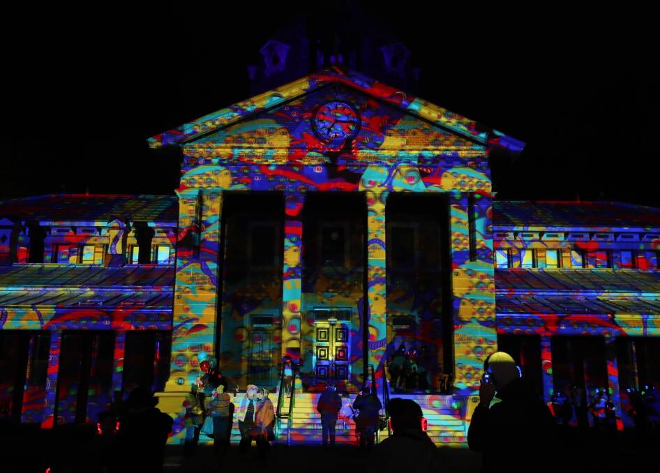 HOUSE PARTY: Part of the illuminations during the Bathurst Winter Festival's Ignite the Night event last year. Photo: PHIL BLATCH
