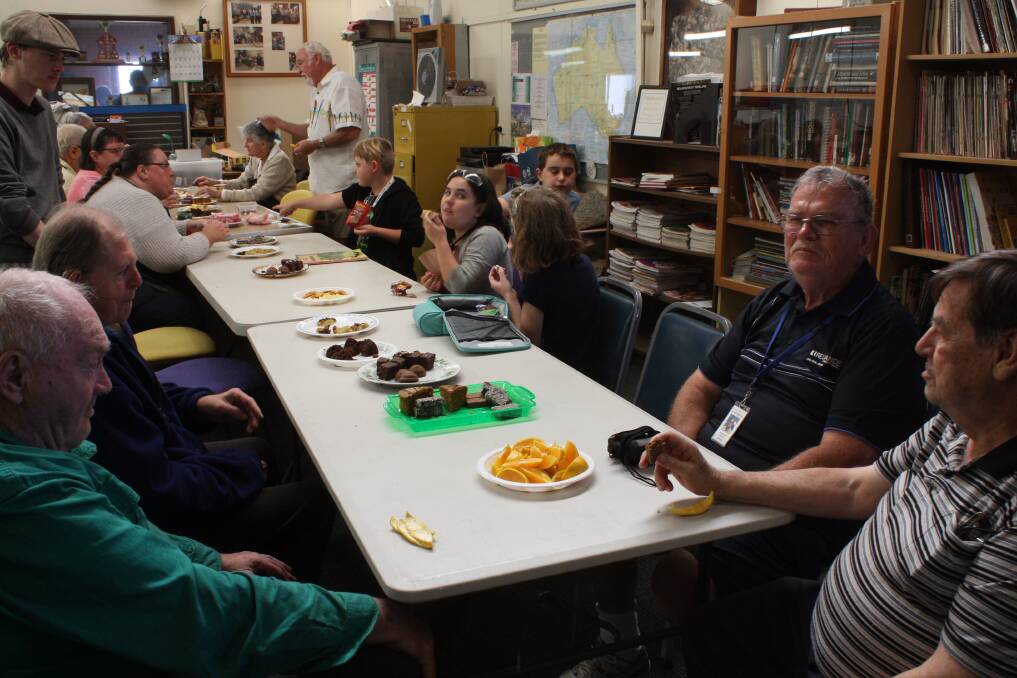 Rock on: Visitors have a look inside lapidary clubrooms