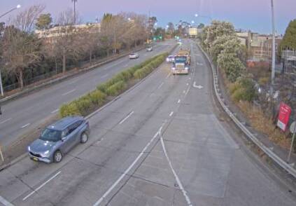 The Great Western Highway at Parke Street, Katoomba, looking east towards Leura.
