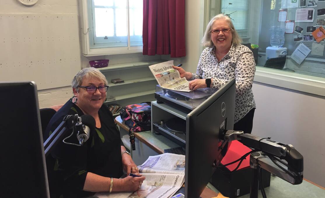 LET'S TALK: Kerry Patten and Sharon Williams started with the Talking Newspaper at 2MCE before moving into new areas.