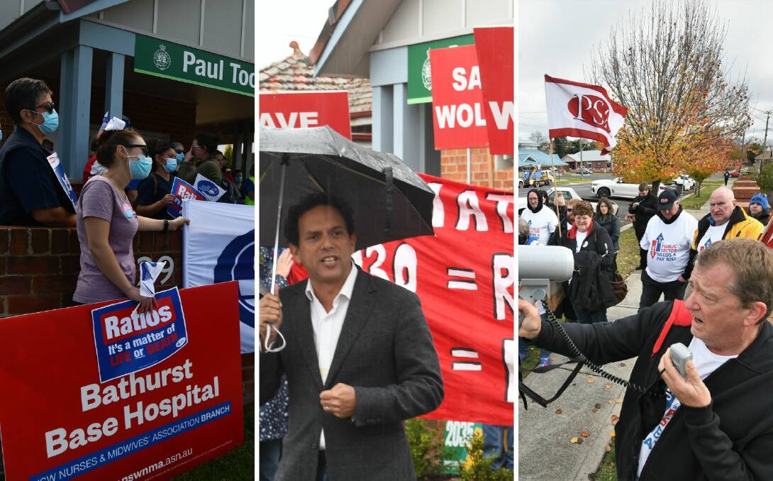 Recent protests outside MP Paul Toole's Howick Street office.