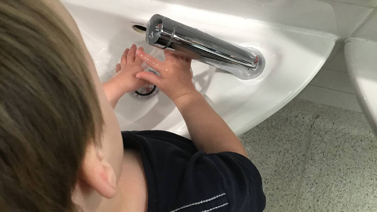 Children at Balance Early Education get some handy tips on hygiene