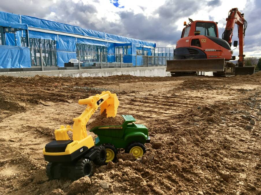DIGGING IN: Progress is being made at the site of the new childcare centre. Photo: ANDREW WADHAM