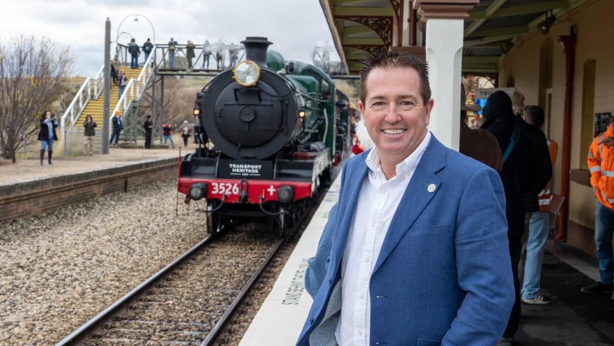 Member for Bathurst Paul Toole was at Tarana for a celebratory morning that included the arrival of two historic locomotives.