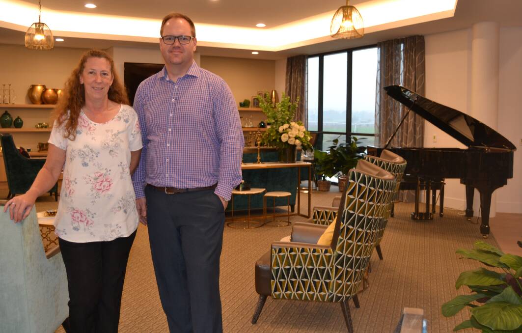 BIG BUILD: Judith Anderson, the general manager of Opal's new care home in Stanley Street, and commissioning manager Dean Saxby.