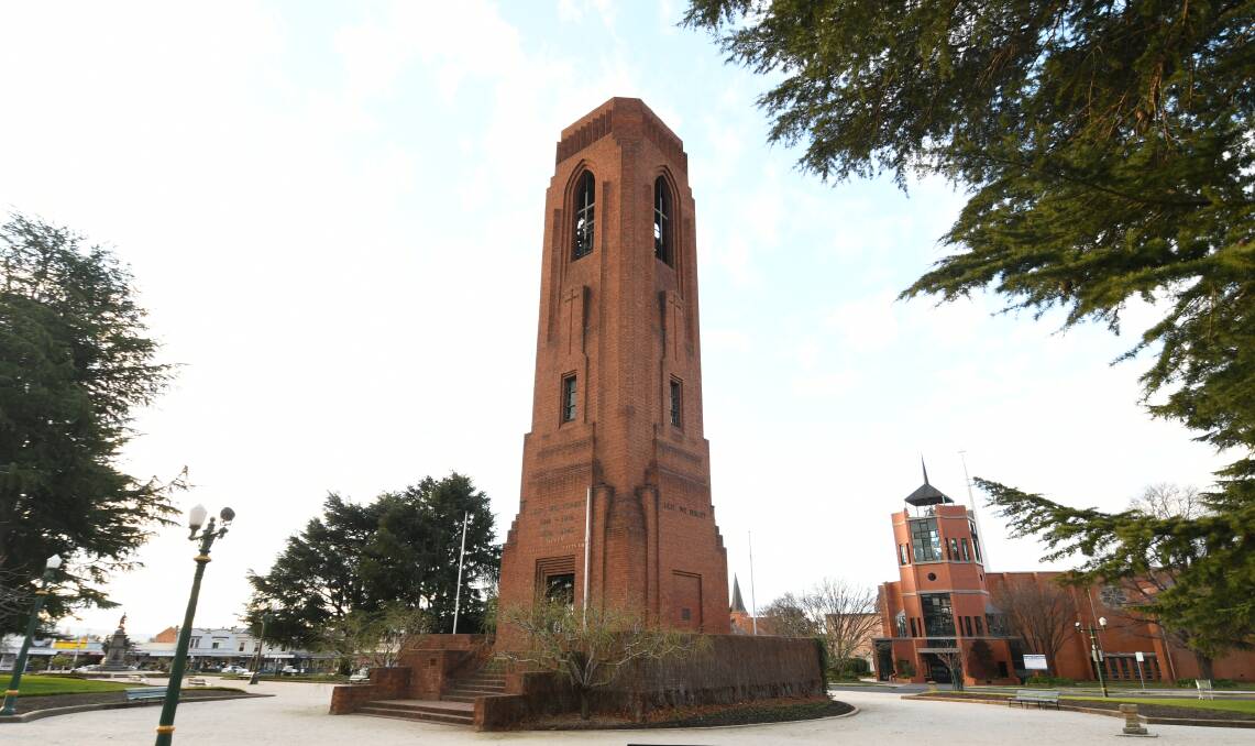 NOT FORGOTTEN: Bathurst's War Memorial Carillon. Letter writer Joe Sydney is looking for a photo of a Rockley man who served in World War One.