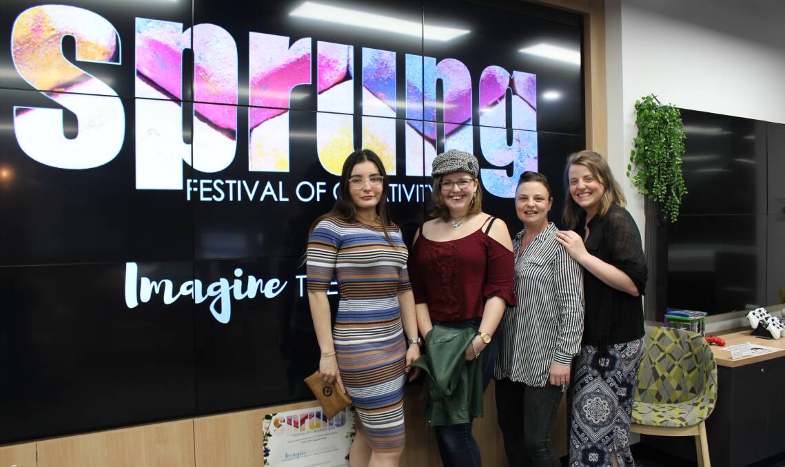 IMAGINATION: Shelby Russo-Vooles, Bethany O'Connor, Rebecca Baillie and Emma Farr will present Rumble at the Sprung Festival. Photo: BREE DAVEY