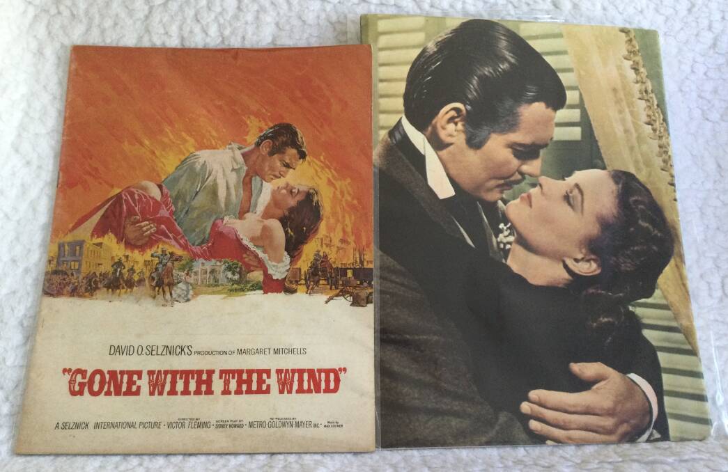 Souvenir movie programs for Gone With The Wind made during World War Two.
