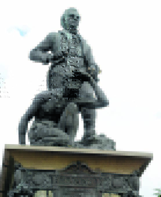 The Evans statue in Kings Parade.