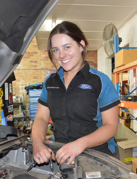 FAST LANE: Parkes mechanic Siobhan O’Brien will spend five days in the pits working with the Red Bull Holden Racing Team at the Bathurst 1000.