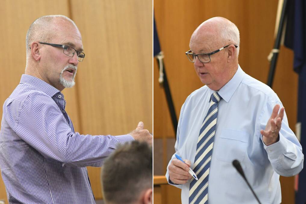 Councillor Ian North (left) says council should be looking internally for savings, while councillor Graeme Hanger (right) says council should have bitten the bullet on a special rate variation years ago. File pictures.