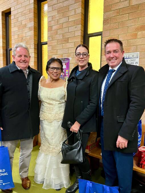 IMPORTANT OCCASION: Mayor Robert Taylor, Nenita Lopez, Jo Taylor and MP Paul Toole at the 124th Philippine Independence Day Celebration.