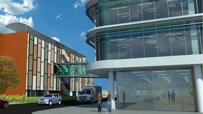 GOING UP: An artist's impression of the proposed private hospital as seen on Milne Lane.