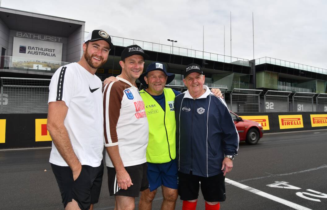 SPECIAL GUEST: Deputy mayor Ben Fry, Bathurst Regional Council's director of corporate services and finance Aaron Jones, Royce Simmons and mayor Robert Taylor when Mr Simmons was in Bathurst in late May. 
