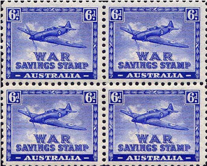 UP IN THE AIR: War Savings Stamps were produced in Melbourne. Image: COURTESY OF OZREVENUE