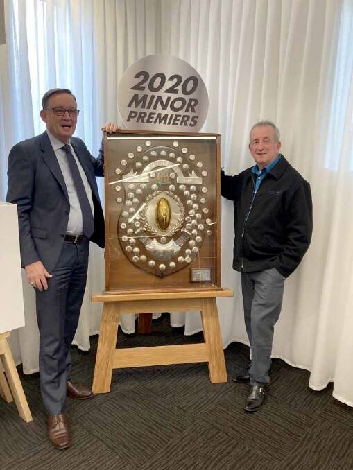 LEAGUE OF THEIR OWN: Panthers CEO Brian Fletcher and mayor Bobby Bourke, who was in Penrith this week.