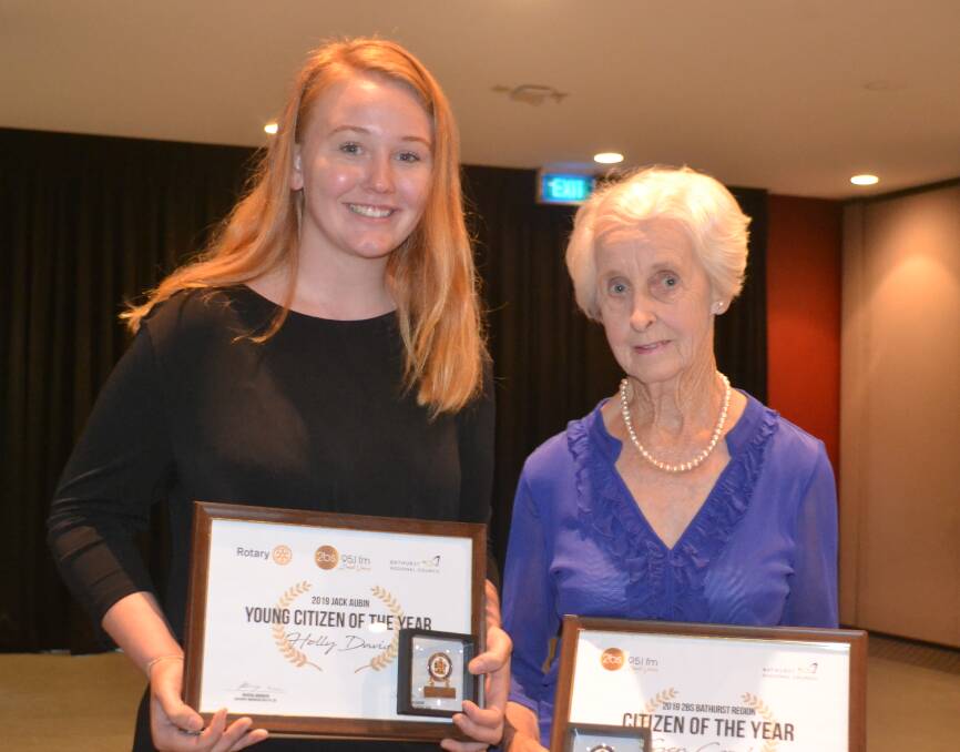 RECOGNISED: Holly Davis and Genevieve Croaker won the 2019 Young Citizen of the Year and Citizen of the Year awards this week.