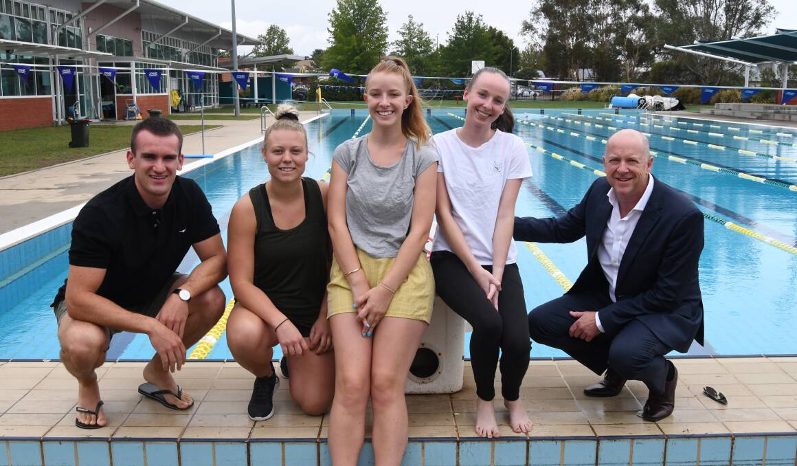 ON THE BLOCKS: Harrison McCarthy, Tanesha Pringle, Eila McDowell, Arna Lew and Nick Packham are part of the Vivability Super Swim team. 021120viva