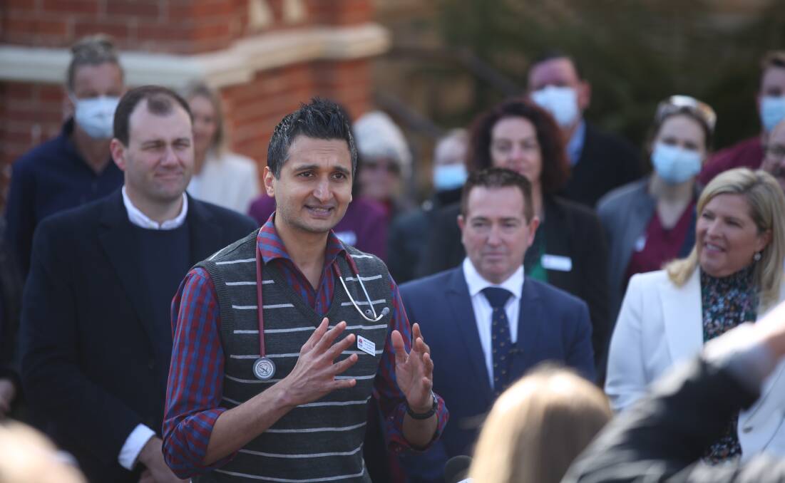 PLEASED: Dr Pav Phanindra at the announcement. Photo: PHIL BLATCH