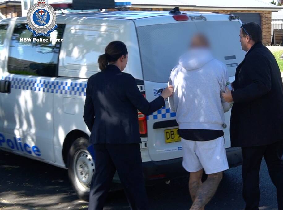 One of a number of arrests made as part of Chifley Police District's Strike Force Euroa. Picture from NSW Police. 