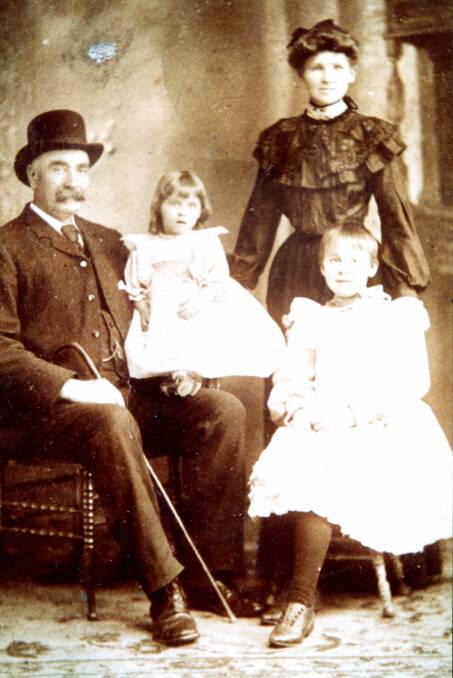 FAMILY MATTERS: James Barnes and his first wife Emily with daughters Ivy ("Doll") and elder sister Eily.
