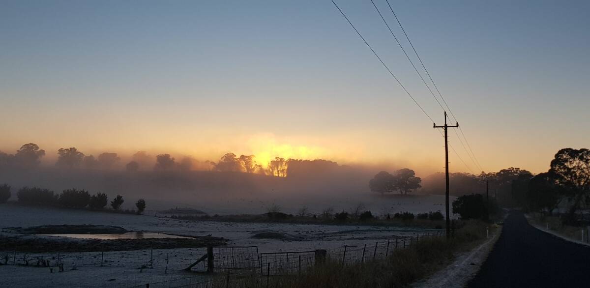 SNAPSHOT: Katrina McDonald captured this frosty scene recently while travelling into Bathurst from Neville.