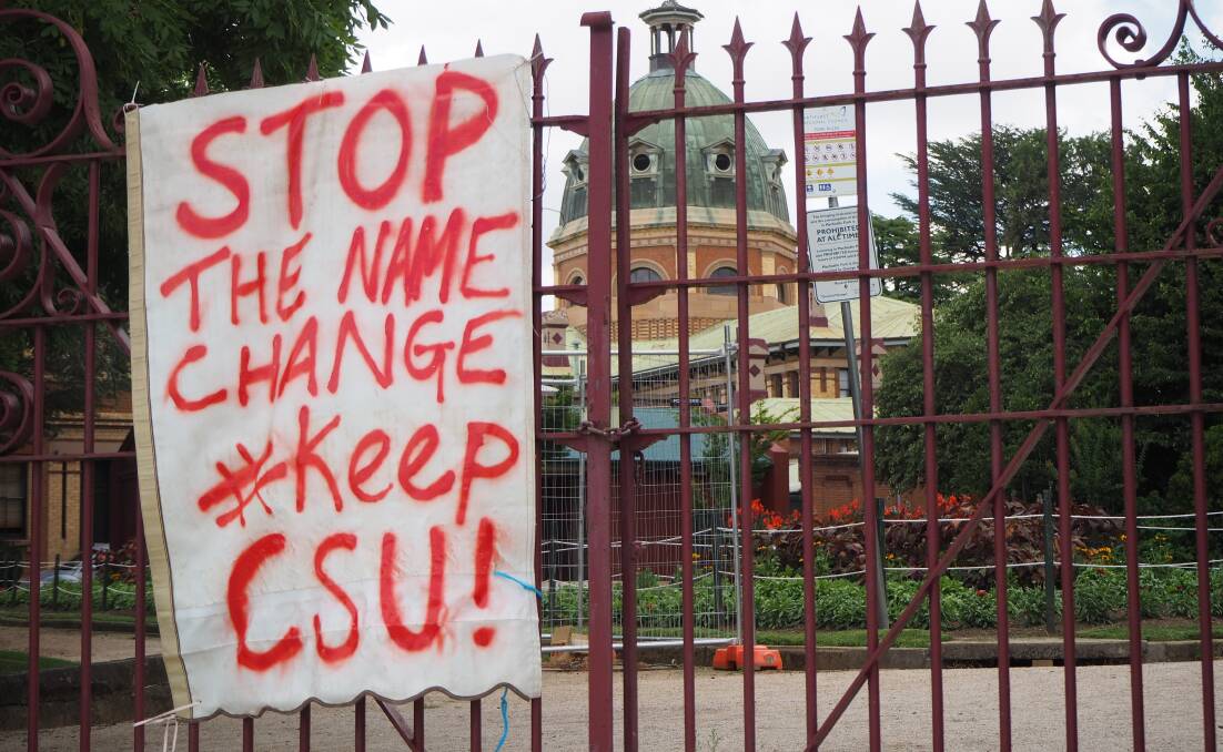 CONCERN: Charles Sturt University's proposed name change has caused plenty of debate.