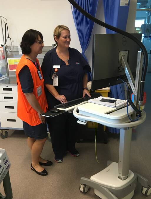 BOOST: EMeds nursing analyst Rachel Bedwell and Bathurst nurse Fiona Nightingale. Photo: SUPPLIED