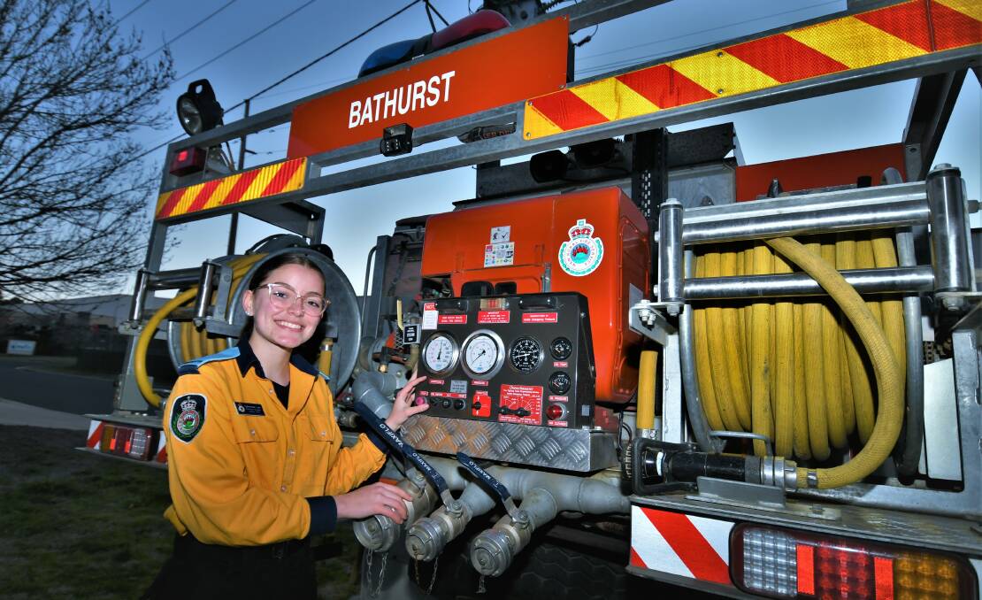 AWARD: Lahvynnia Low has been recognised for her efforts with Bathurst RFS Brigade. Photo: CHRIS SEABROOK 081721crfs1 