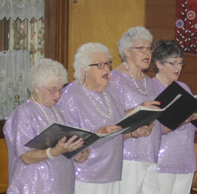 RIGHT NOTE: Some of the singers at a seniors' concert held at the Bathurst Senior Citizens' Centre on Sunday. 030517concrt1