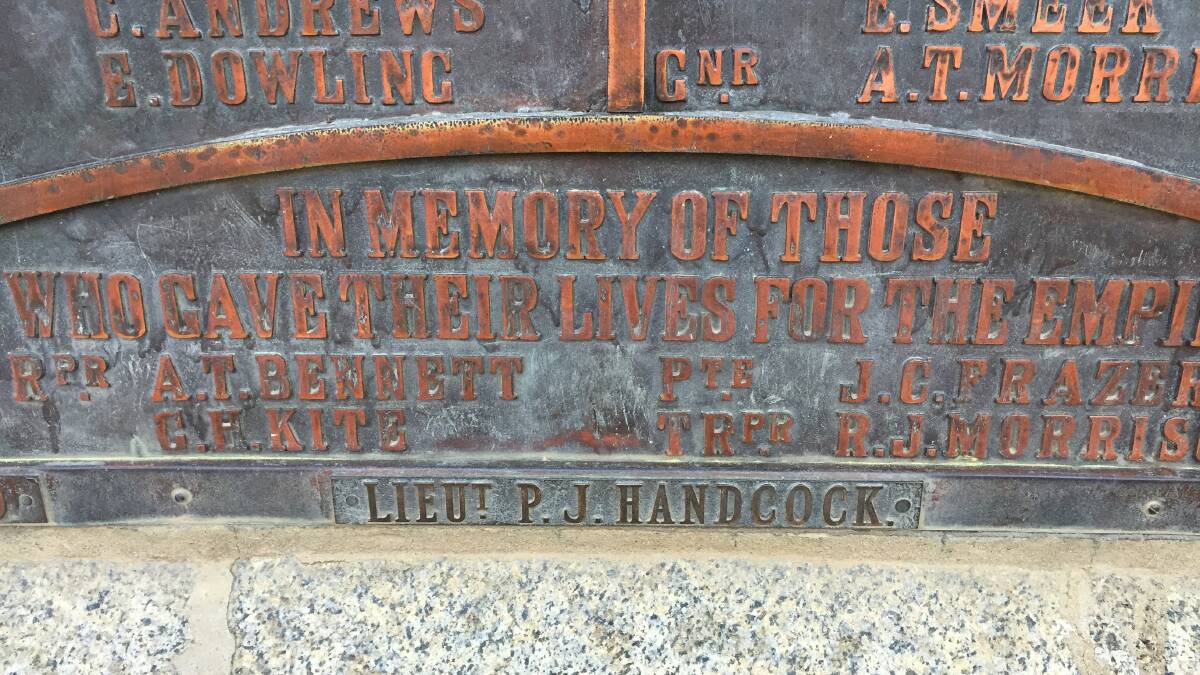 Name pain: Should lieutenant be removed from our Boer War Memorial?