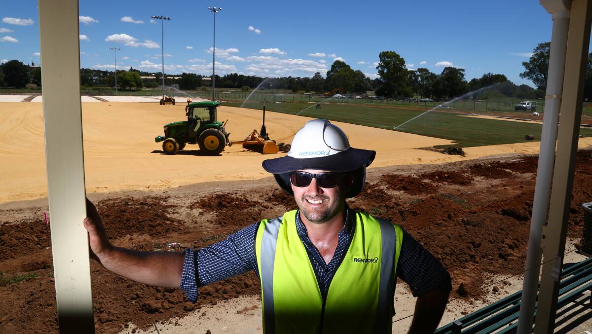 APPRAISAL: Reader Tony Thorpe wonders if football is reaching its potential in Bathurst. Pictured is Stephen Nutman of Renworx during work on Proctor Park last year.
