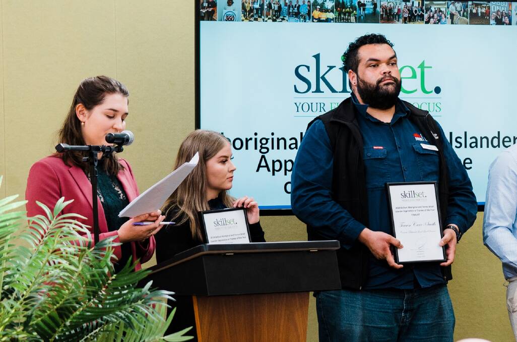 RECOGNISED: Tarren Carr-Smith was a finalist in the 2019 Skillset Land Works Aboriginal and Torres Strait Islander Trainee of the Year Awards.
