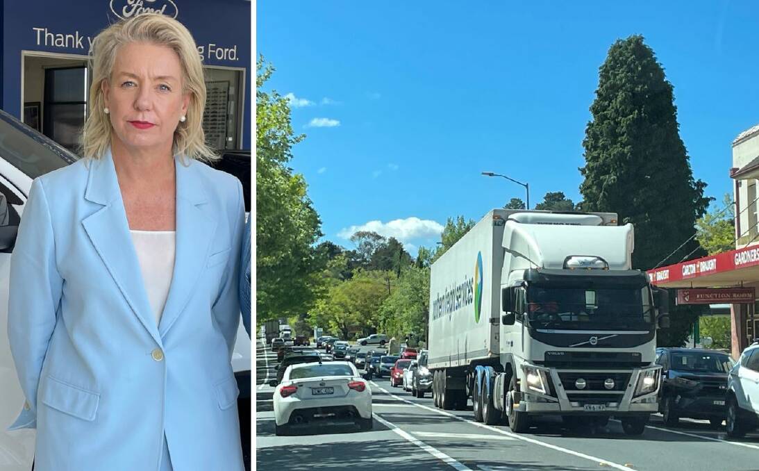 Nationals Senator Bridget McKenzie, the shadow minister for infrastructure and transport, was in Bathurst this week. Main picture: Traffic at Blackheath on the Great Western Highway.