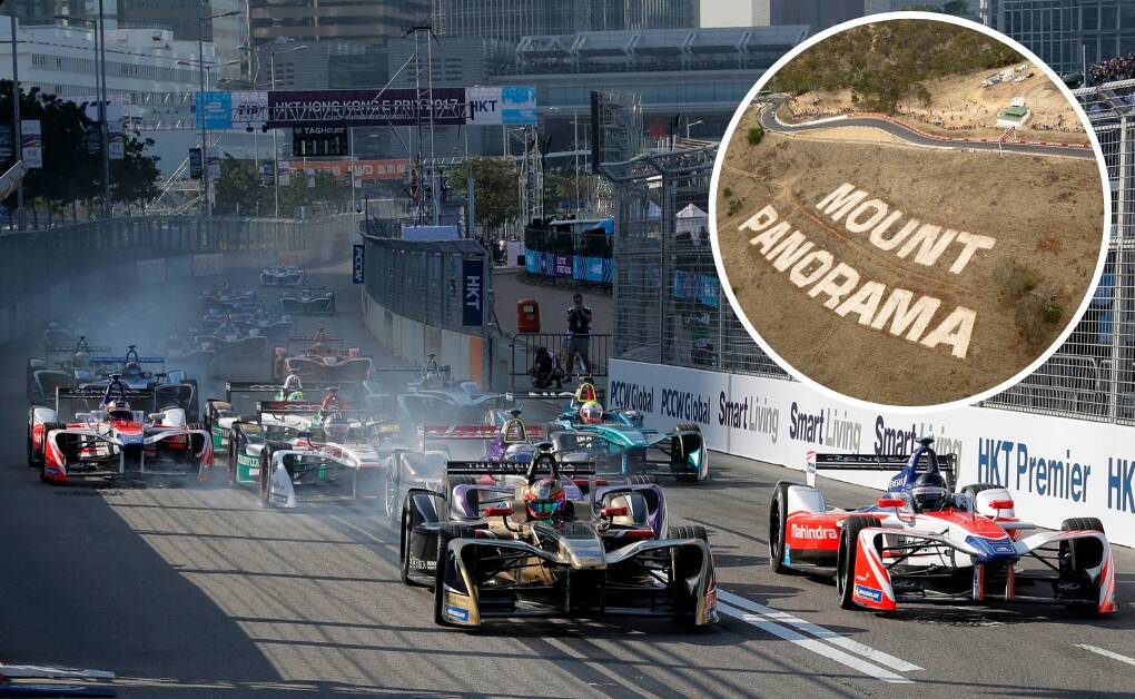 NEED FOR SPEED: Electric cars race in the Formula E Hong Kong ePrix in 2017. Should Mount Panorama welcome electric racing as well? Photo: AP PHOTO/KIN CHEUNG