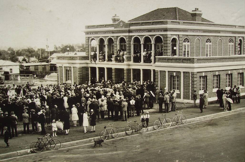 ALL DRESSED UP: A big crowd turned out for the official opening of the Bathurst ambulance station in 1928. But the future for the building remains undefined.