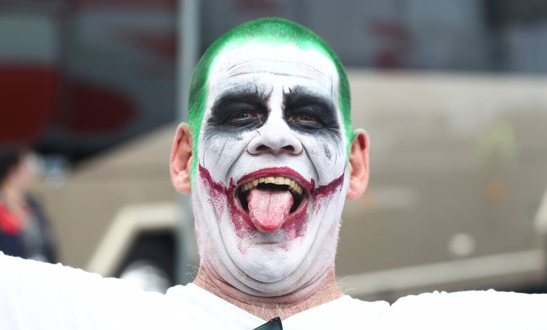 SNAPSHOT: Even Batman's nemesis The Joker was seen at Mount Panorama during the Bathurst 1000. Photo: PHIL BLATCH 100718pbsnap1
