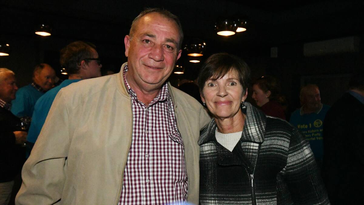 DISAPPOINTED: SFF candidate Sam Romano with wife Karen on Saturday night. Photo: JUDE KEOGH