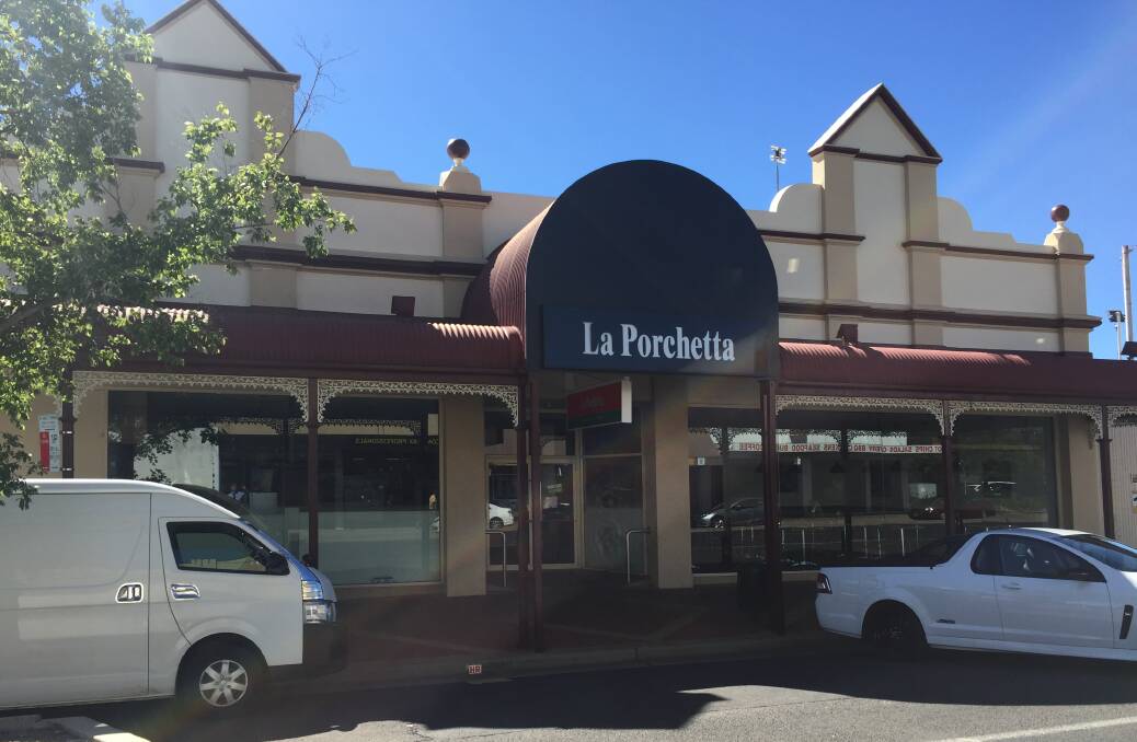 CLOSED: The La Porchetta restaurant in Peisley Street on Monday.