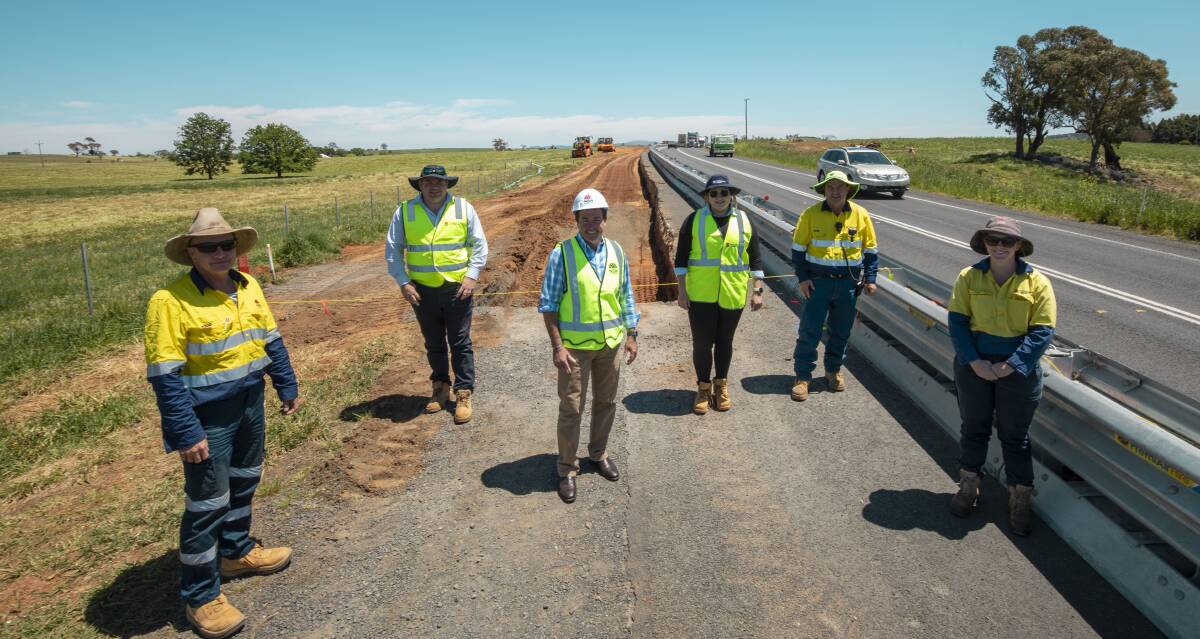 ROADWORK: Bathurst MP Paul Toole in Guyong, where work is being carried out on the Mitchell Highway.