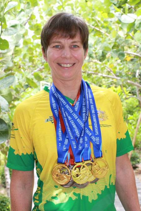 BIG HAUL: Shona Stewart won eight medals - four gold and four bronze - at the World Dragon Boat Championships. Photo: CONTRIBUTED.