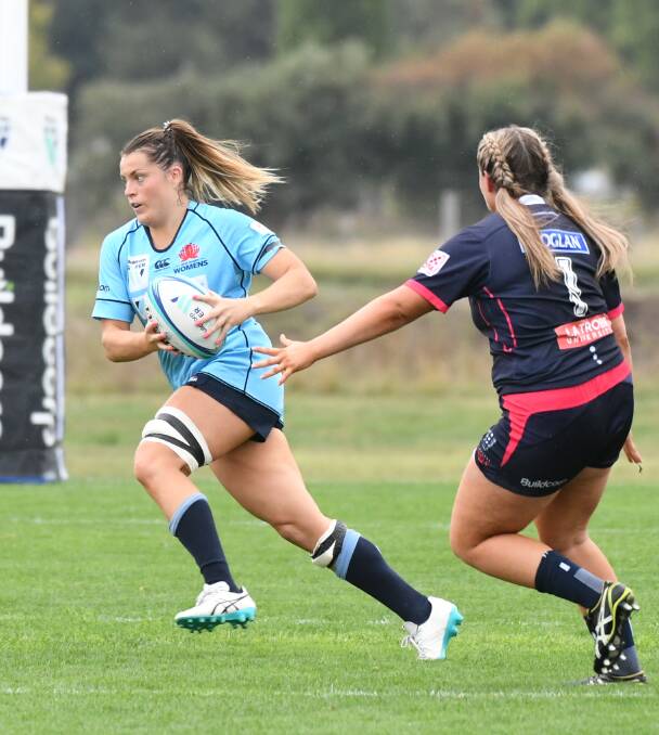 STAR: Grace Hamilton in action for the NSW Waratahs when they played at Bathurst's Ashwood Park. Photo: CHRIS SEABROOK