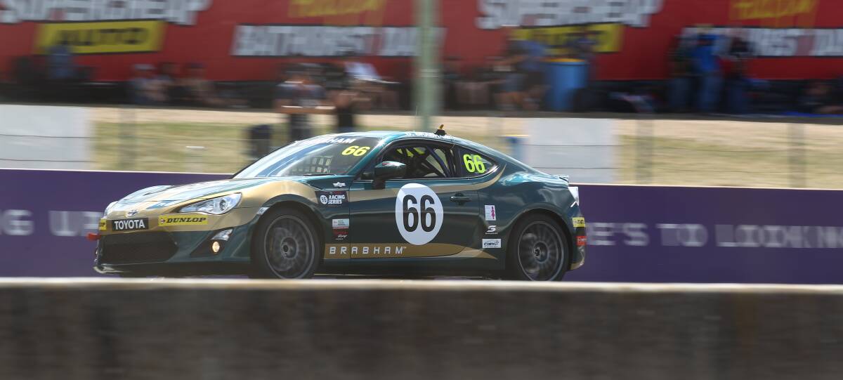 THUMBS UP: David Brabham, who competed in the Toyota 86 series at Bathurst, rates the Mount Panorama circuit highly. Photo: PHIL BLATCH