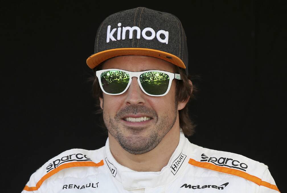 WILL HE RACE AT BATHURST?: Fernando Alonso has no immediate plans to drive at Mount Panorama, but has not ruled out doing so in the future. Photo: AP
