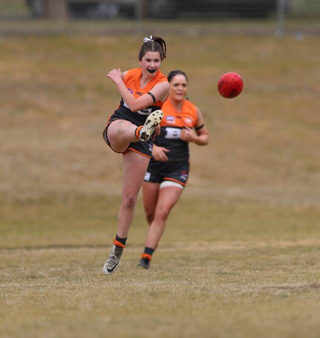 ONE MORE TO GO: The Bathurst Giants are one win away from securing the Central West AFL premiership in their maiden season after upsetting the Lady Bushrangers in the preliminary final. Photo: PHIL BLATCH