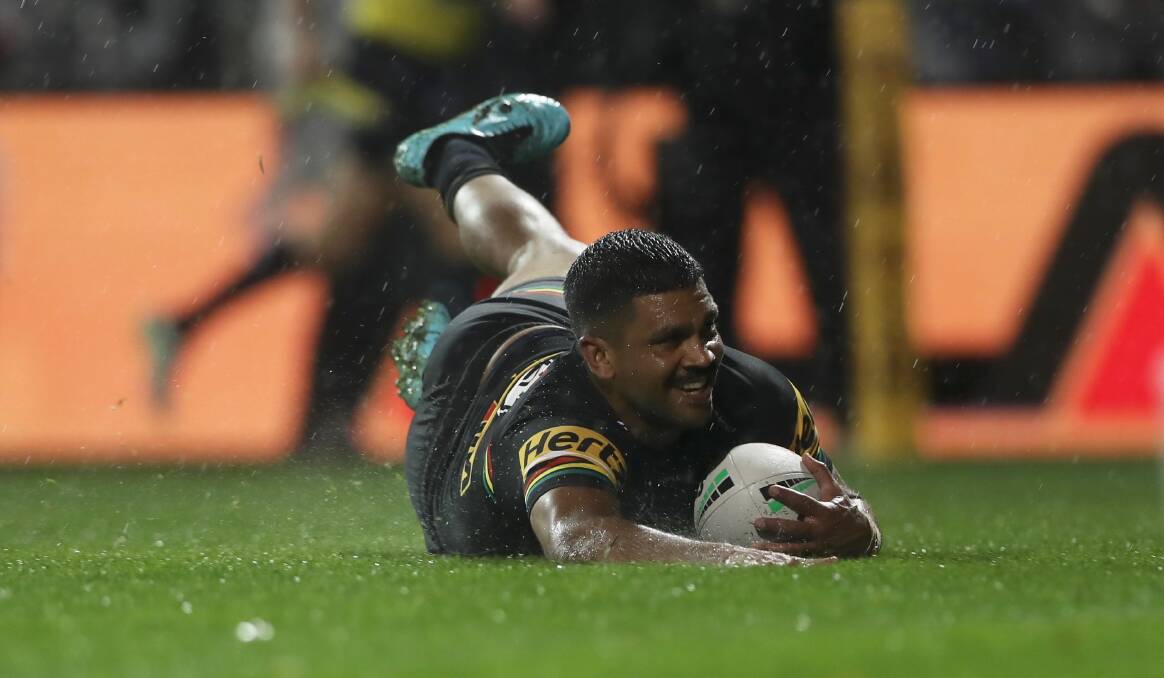 Wellington product Tyrone Peachey scored Penrith's only try at Carrington Park on Saturday night. Picture by Phil Blatch