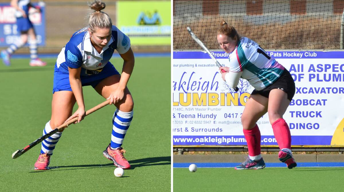 DERBY TIME: St Pat's Maddy Boyce and Bathurst City's Sarah McCusker are both ready to bring it in Saturday's Premier League Hockey local derby.